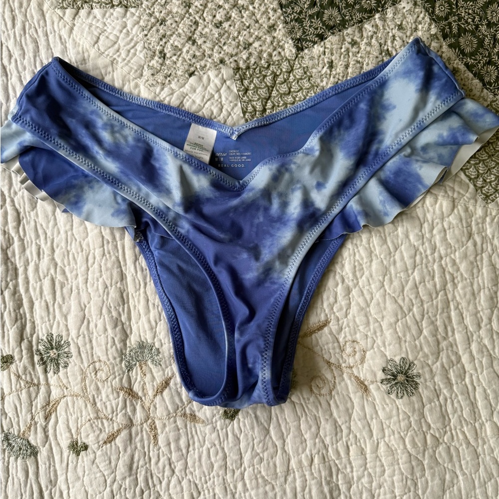 Aerie Blue Tie-Dye Bikini Bottom